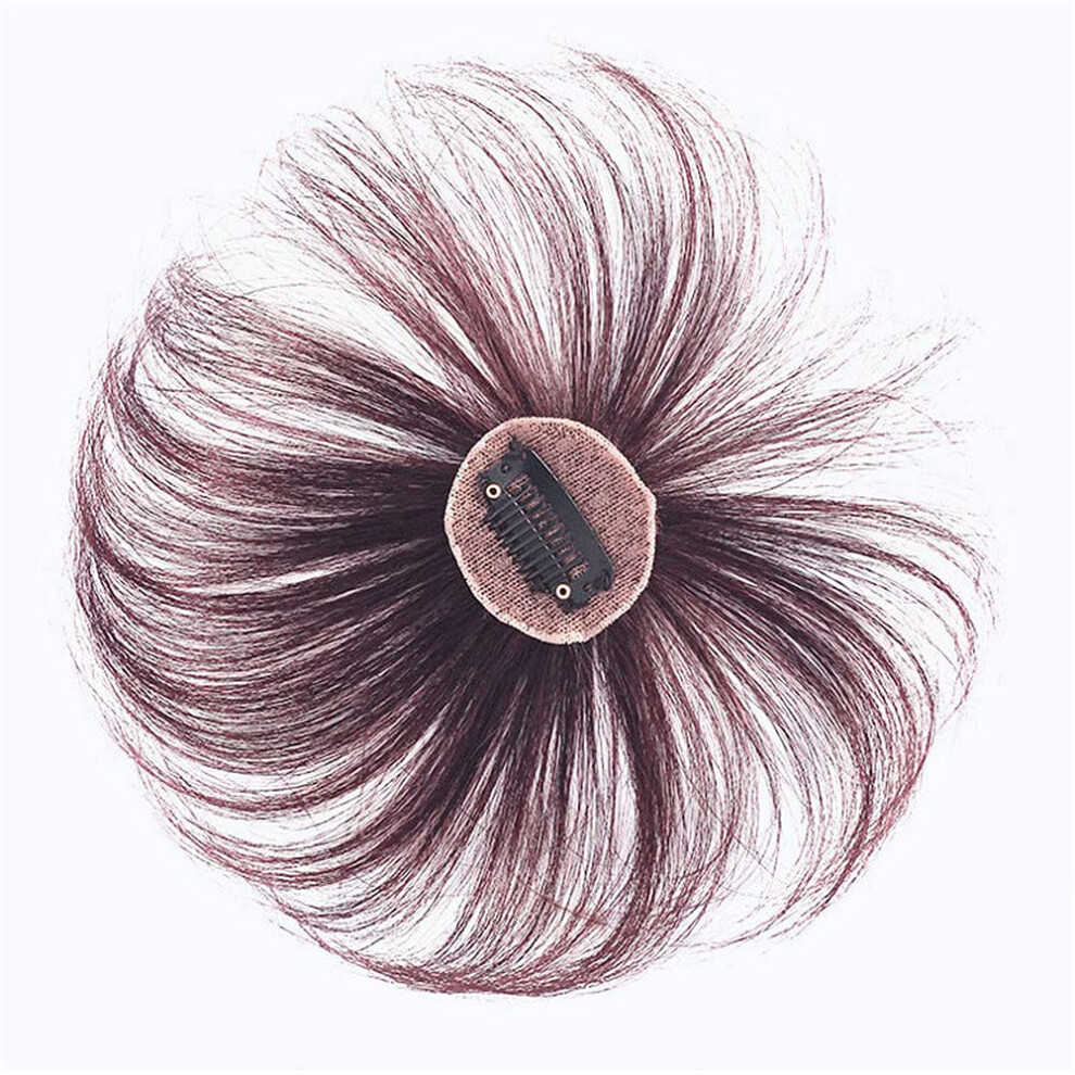 Unisex Human Hair Toppers For Women Straight Clip-In Toupee 10Cm Mini Thin Hairpieces Natural Color For Thinning Hair Loss