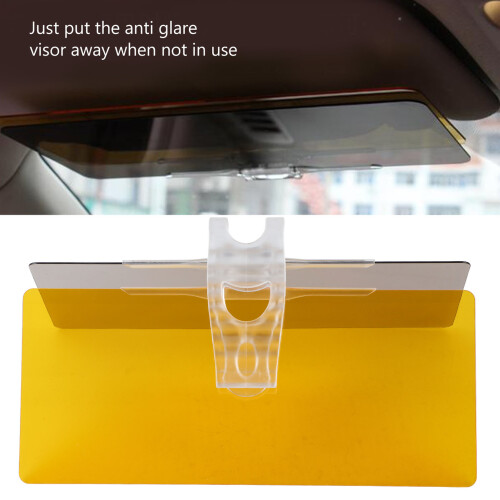 2-in-1 DíaNoche Visor de sol Universal UV NegroAmarillo 2