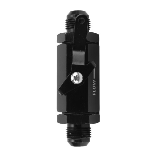 Vanne d'arrêt de carburant AN10, aluminium 6061, noire 2