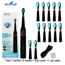 (MUSTA SARJA 1) Sonic sähköhammasharja Pestävä elektroninen hammasharja SG-507 USB-ladattava hammash