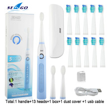 (Sininen 10-pään laatikko) Ladattava Sonic-hammasharja SG-507 Sonic Adult Electric -hammasharja 2 mi