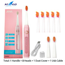 (Vaaleanpunainen ja pää) Ladattava Sonic-hammasharja SG-507 Sonic Adult Electric -hammasharja 2 minu