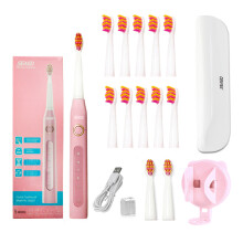 (vaaleanpunainen laatikko, 10 pään kiinnitys) Ladattava Sonic-hammasharja SG-507 Sonic Adult Sähköha