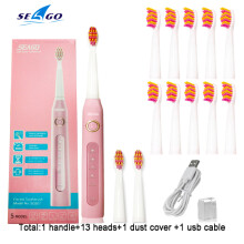 (PINK SET 1) Sonic sähköhammasharja, pestävä elektroninen hammasharja SG-507 USB ladattava hammashar