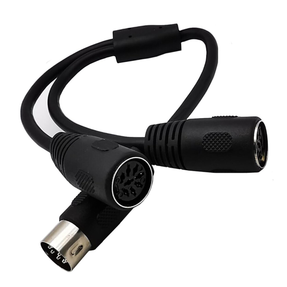 Midi Cable Din 8-Pin Plug 1 Male To 2 Female Splitter Y Adapter 30Cm For Midi Keyboard Electric Piano Guitar 6482260717081