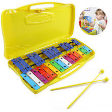 Xylophone Glockenspiel 25 Notes Chromatic Yellow for Kids Music Education Professional Teaching Tool