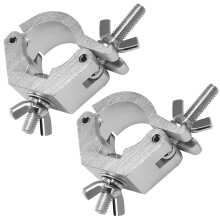 Stage Lighting Clamps 35mm Mounting Bracket for Moving Head Lights - 2 Pack Quick Release Truss Clamps for DJ Equipment