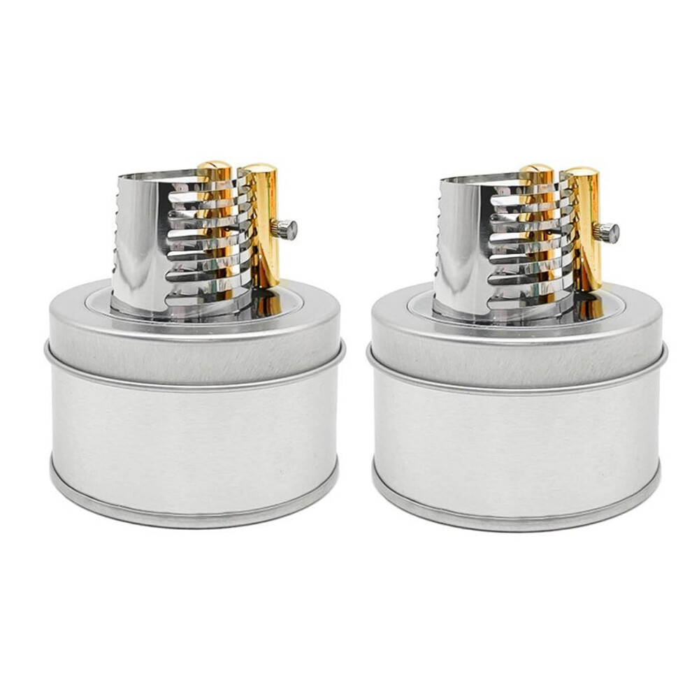 Tenor Saxophone Metal Ligature 2-Pack, Stainless Steel Reed Clamp for Rubber Mouthpieces, Durable and Strong Design