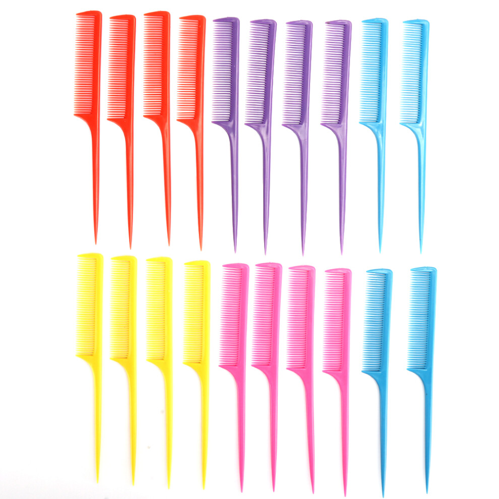 20pcs Tail Comb Heat Resistant Anti-Static Comb