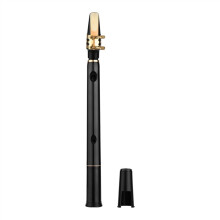 Black Pocket Sax Mini Portable Saxophone for Beginners with Carrying Bag, Woodwind Instrument, Brass Style 3