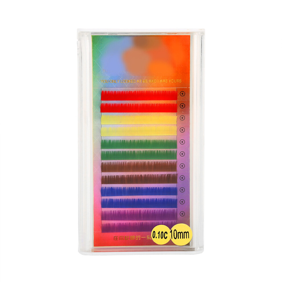 Rainbow Colorful False Eyelash Extension Gradient