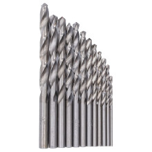 13 piezas de brocas de espiral HSS 1.5-6.5mm, estuche plateado