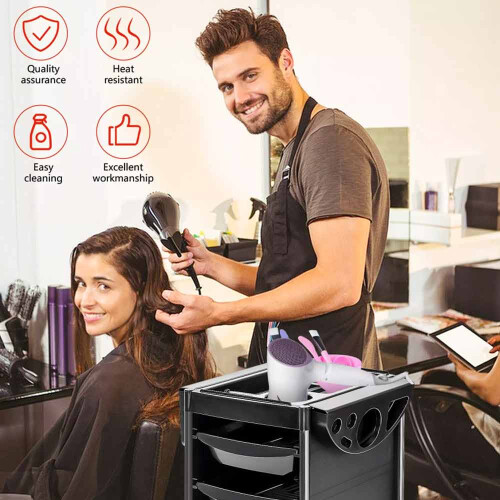 4 Layer Salon Trolley Chrome Frame Storage Cart Barber Hairdressing 2