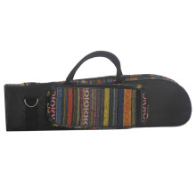 Portable Trumpet Carrying Case with Padded Bag and Side Accessory Pocket, Ethnic Design for Trumpet Storage and Protection