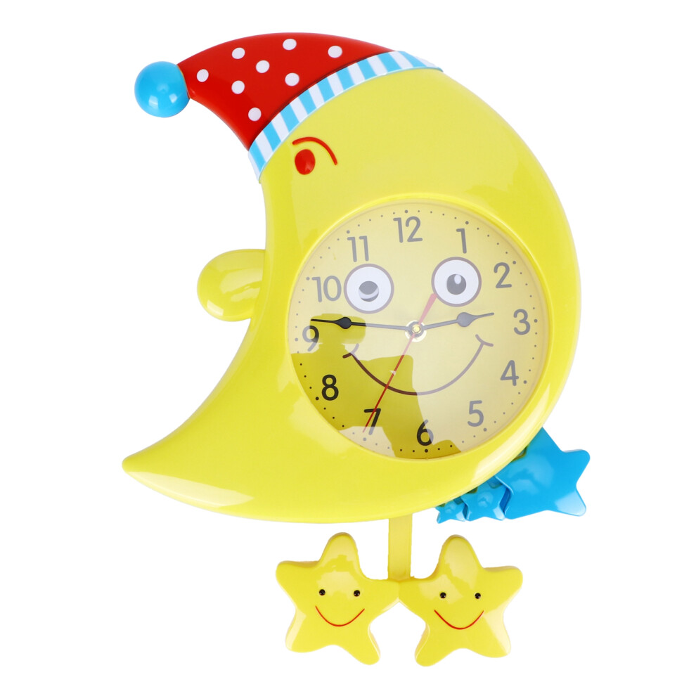 Wall Clock Cartoon Silent Non Ticking Decorative