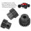 Ensemble de pignons RC 15T 17T 20T 0.8MOD Acier noir 12