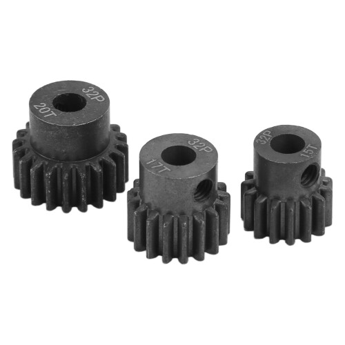 Ensemble de pignons RC 15T 17T 20T 0.8MOD Acier noir 2