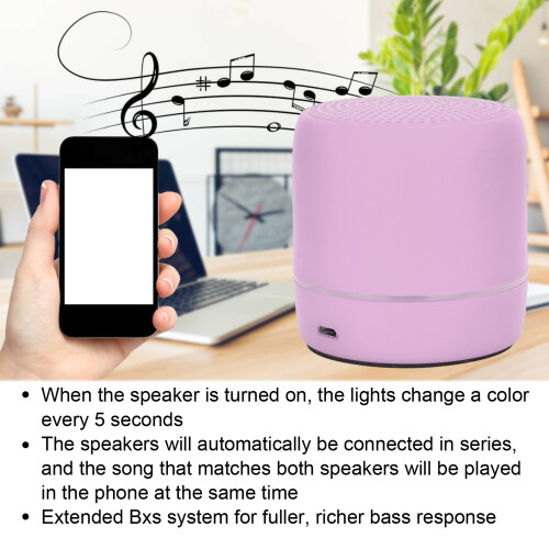 Mini altoparlante Bluetooth 5.0 da viaggio 500 mAh rosa 2