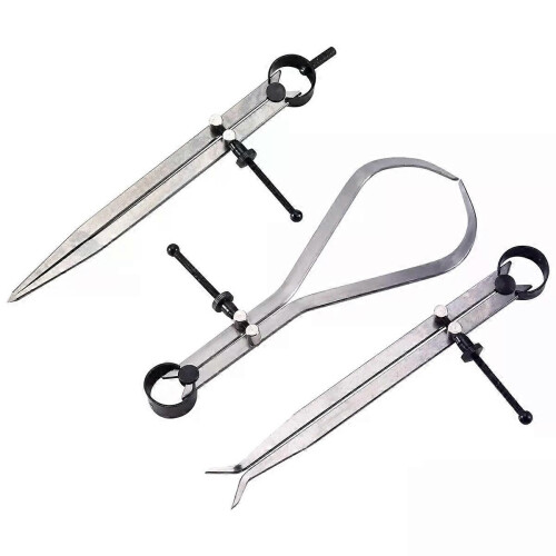 Fjäder Inside Utsida Divider Caliper Set 8-tums maskinistverktyg 3-pack 1