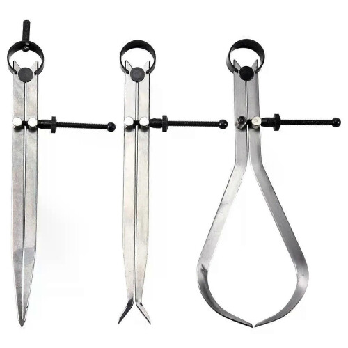 Fjäder Inside Utsida Divider Caliper Set 8-tums maskinistverktyg 3-pack