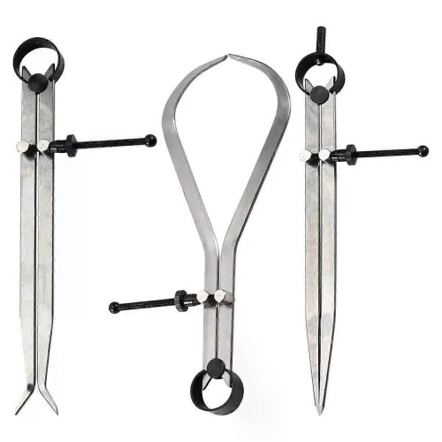 Fjäder Inside Utsida Divider Caliper Set 8-tums maskinistverktyg 3-pack 2