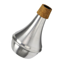 Trumpet Accessories Trombone Mute Metal Silver Cork Mouthpiece Muffler Practice Parts for Trumpet Instruments