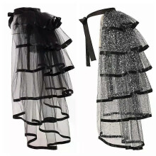 Steampunk Tylli Tutu Hame Naisten Tytöt Keskiaikainen Gothic Cocktail Club Ruffles Punk Mermaid Päällyshame