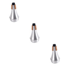 3pcs Silver Trumpet Mute Set for Beginners, Straight Cup Design, Superior Craftsmanship, Lightweight and Durable