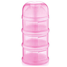 Babyjem Milk Powder Dispenser Stackable Container|Speeds up feeding time at home or on the go - Pink