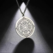 Collana con ciondolo talismano Sigillo degli Arcangeli VASSAGO in acciaio inossidabile Sigillo dell'Arcangelo
