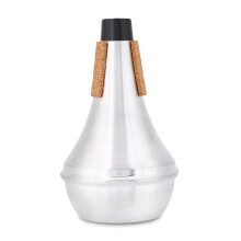 Trumpet Mute Aluminum Alloy Lightweight Straight Mute Silencer for Jazz Beginners and Students Music Practice Accessory