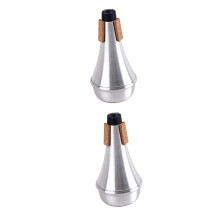 Beginner Trumpet Mute 2pcs Silver Practice Mute for Jazz Musicians Compatible with Bb Trumpets