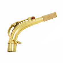 Gold Silver Saxophone Bend Neck Replacement Parts for Alto Saxophone, Brass Material, Compatible with Various Models