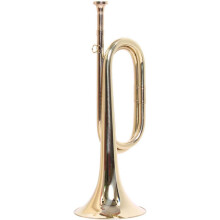 B Flat Military Cavalry Scouting Trumpet Bugle with Mouthpiece for Beginner School Band and Military Orchestra