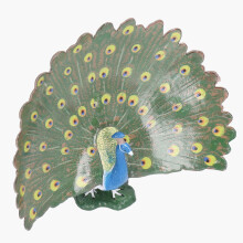 Simulations-Pfaue Modell - Lebensechte Vögel, Pfauen Tier Vinyl Modell, Dekoratives Ornament, Geschenk