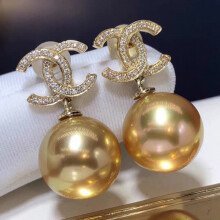 Kolczyki modowe Biżuteria Kolczyki z kamieniami perłowymi Chan Złote 12 mm (złote)