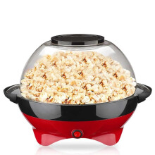 Elektryczna maszyna do popcornu z mieszaniem gorącego oleju, 800 W, z miarkami i dużą pokrywką, 6 litrów, czerwona, 342913 cm, RH-906