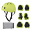7 pezzi/set casco di sicurezza per bambini, ginocchiere e protezioni per gomiti, verde 2