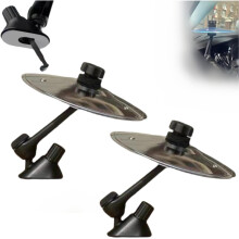 Car Crash Cymbals 2pcs Set - Metallic Silver Mini Drum Clips for Car Vents, Easy Clip-On Accessories for All Vehicles