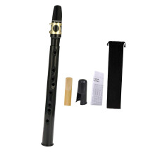 Mini Pocket Saxophone Black Woodwind Instrument with Reed and Carrying Bag for Adult Beginners Perfect for Practice