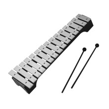 15-Note Xylophone Glockenspiel with Wooden Base and Aluminum Bars, Includes Mallets and Carrying Bag, Percussion Musical Instrument
