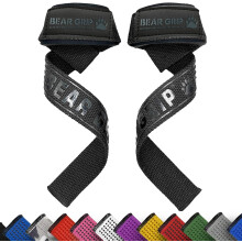 BEAR GRIP Weight Lifting Straps Padded Extra Long Gym Straps