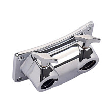 Durable Metal Double Hole Drum Tom Mount Bracket Clamp Lightweight Percussion Accessory for Drum Kit Bass and Cymbal Setup