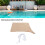 Toile d'ombrage beige 3x2m en polyester étanche 864 g 7