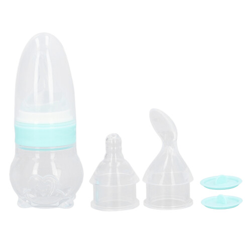 Alimentatore per biberon in silicone, staccabile con cucchiaio 1