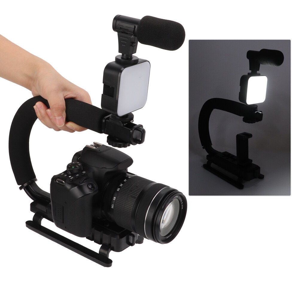 Handheld Video Camera Stabilizer With Led & Microphone, Portable U Shape, 552G Light 4691342510447