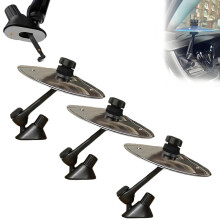 Car Crash Cymbal Set for Mini Finger Drums, 3-Piece Metal Jazz Air Vents, Easy Install Car Accessory in Black