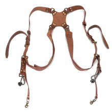 Camera Strap Leather Double Shoulder Harness Strap