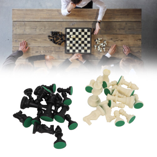 Pièces d'échecs en PP, Roi 75 mm, 8,2 oz, Couleur : comme sur l'image