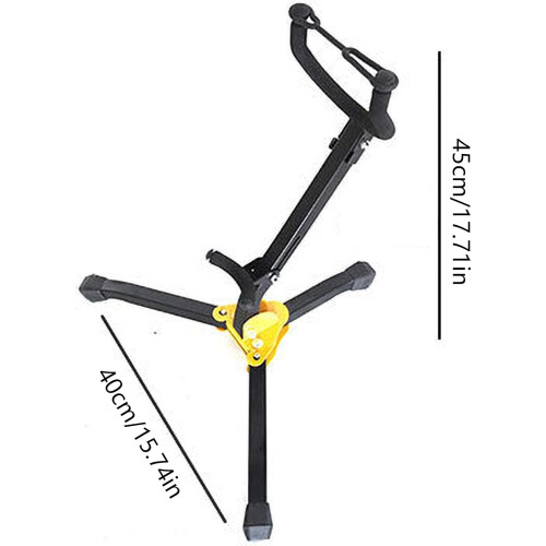 Alto Tenor Sax Stand Folding Adjustable Metal Holder with Triangular Base for Saxophone Stability and Durability 1